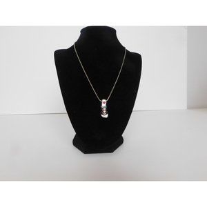 Brighton Red Heart Summer Silver Sandal Shoe Pendant Necklace